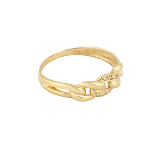 anillo oro 18k con piedra con circonita