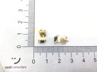pendientes oro 18k con piedra