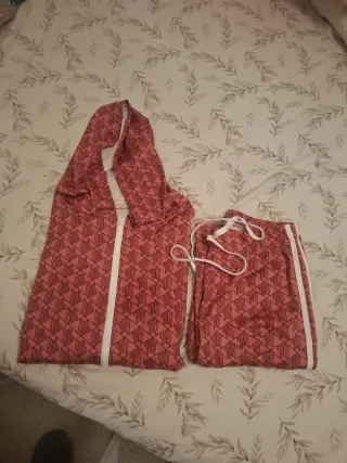 Conjunto chándal mujer rosa y blanco