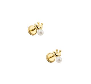 pendientes oro 18k con piedra con perla