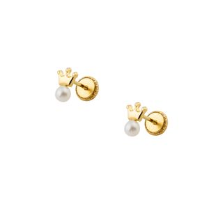 pendientes oro 18k con piedra con perla