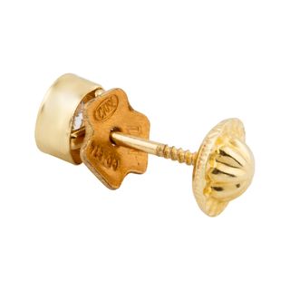 pendientes oro 18k con piedra con circonita