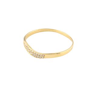 anillo oro 18k con piedra con circonita