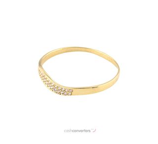 anillo oro 18k con piedra con circonita