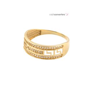 anillo oro 18k con piedra con circonita