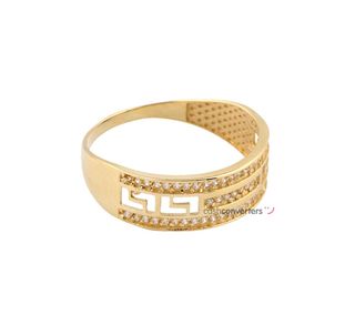 anillo oro 18k con piedra con circonita