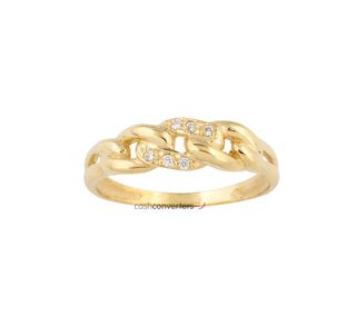 anillo oro 18k con piedra con circonita