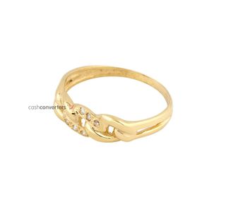anillo oro 18k con piedra con circonita