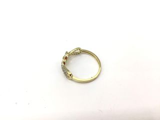 anillo oro 18k con piedra con circonita