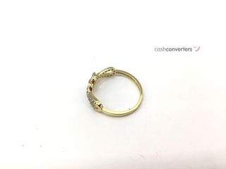 anillo oro 18k con piedra con circonita