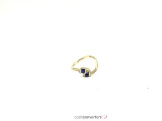anillo oro 18k con piedra con circonita