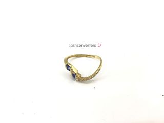 anillo oro 18k con piedra con circonita