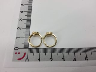 pendientes oro 14k con piedra con circonita