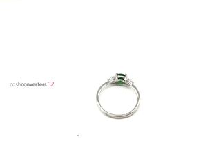 anillo plata 925mm con piedra con circonita
