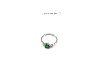 anillo plata 925mm con piedra con circonita
