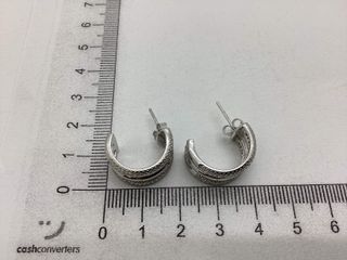 pendientes plata 925mm con piedra con circonita