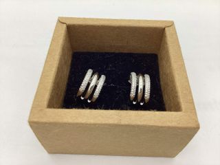 pendientes plata 925mm con piedra con circonita