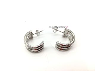 pendientes plata 925mm con piedra con circonita