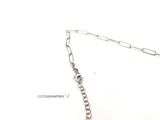 collar plata 925mm con piedra con perla 22cm