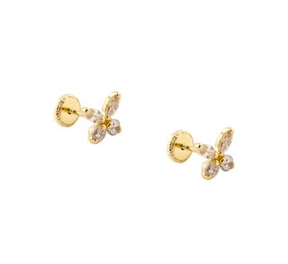 pendientes oro 18k con piedra