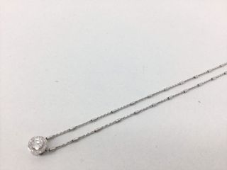 cadena oro 18k con piedra con diamante 22cm