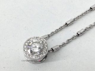 cadena oro 18k con piedra con diamante 22cm