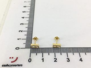 pendientes oro 18k con piedra con circonita