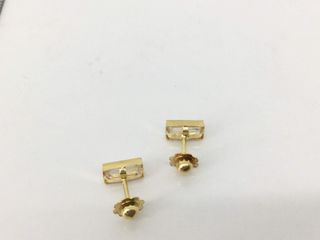 pendientes oro 18k con piedra con circonita