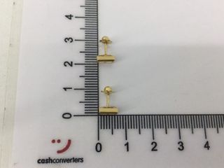 pendientes oro 18k con piedra con circonita