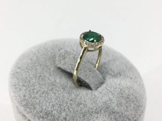 anillo oro 14k con piedra con circonita