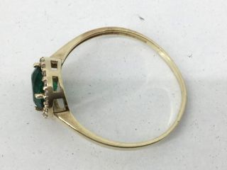 anillo oro 14k con piedra con circonita