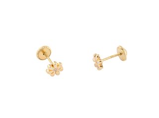 pendientes oro 18k con circonita