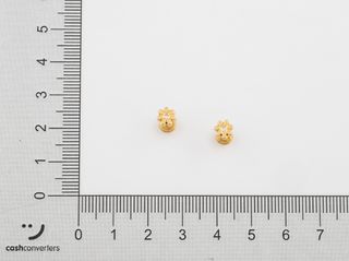 pendientes oro 18k con circonita