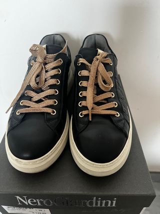 Sneakers Nero Giardini Nere/Oro Tg 38