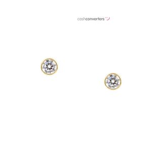 pendientes oro 18k con piedra