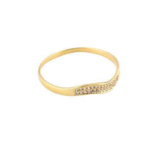 anillo oro 18k con piedra con circonita