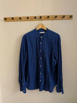 Camisa azul de hombre ZARA