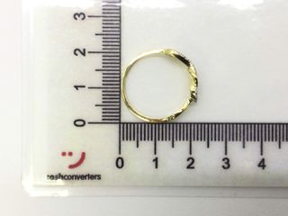 anillo oro 18k con piedra con circonita