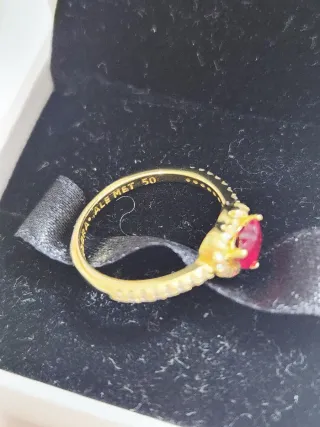 Anillo Corazón en Relieve Brillante Pandora. T 50