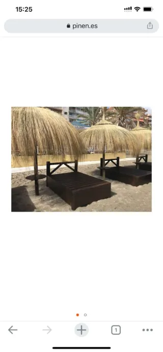 Pérgola de brezo para piscina