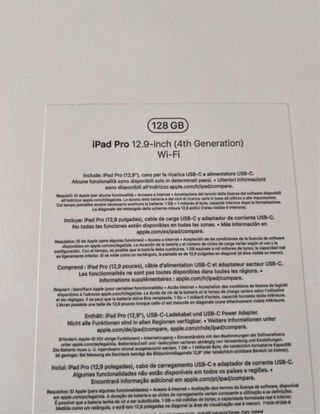 Ipad pro 12,9” 2020 4th gen