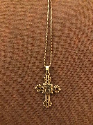 Colgante Cruz Swarovski Plata Artesanal