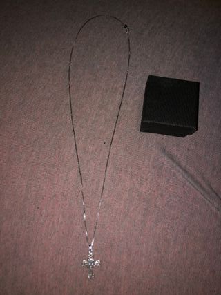 Colgante Cruz Swarovski Plata Artesanal