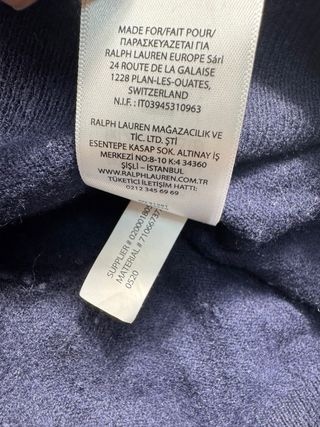 Jersey Polo Ralph Lauren Azul Marino
