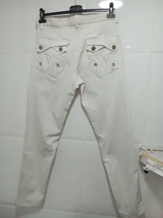 Pantalones PETER COOK Talla 42 Blanco