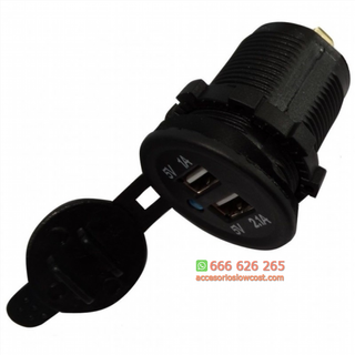 CARGADOR DOBLE USB 5V 3.1A (2.1+1) PARA EMPOTRAR