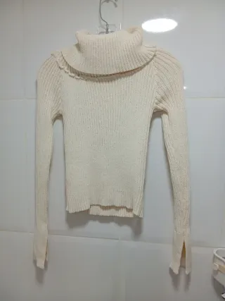 Jersey beige cuello alto Talla M