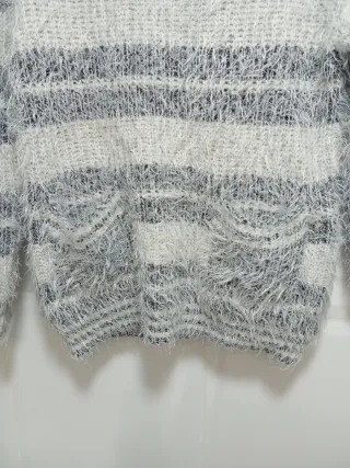 Jersey MOYSE Talla M/L Rayas Gris y Blanco