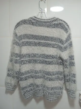 Jersey MOYSE Talla M/L Rayas Gris y Blanco