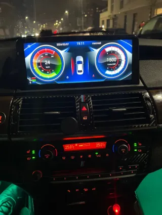 Tela BMW X5 E70 X6 E71 Android 14 com GPS (Novo)